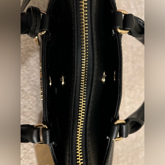 Michael Kors Austen Small Pebbled Leather Satchel Shoulder Black New - Picture 6 of 11